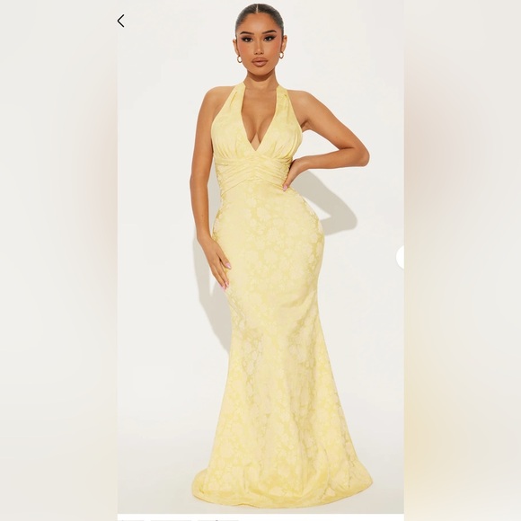 Fashion Nova Dresses & Skirts - Fashion Nova Yellow Backless Dress
